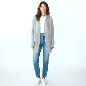 Cute Nubby Knit Boho Style Cardigan. 1X Cozy CottageCore Bohemian Campy